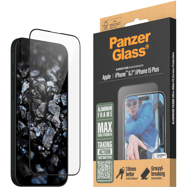 Panzerglass Apple iPhone 16 Plus met aluminium frame