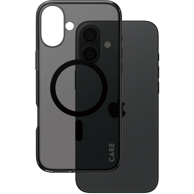 CARE by PanzerGlass Flagship Case Smokey Urban Combat met zwart MagSafe iPhone 16 Plus