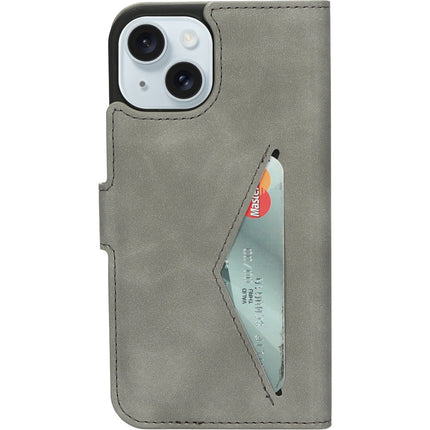 Mobiparts Classic Wallet Case Apple iPhone 14/15 Grijs