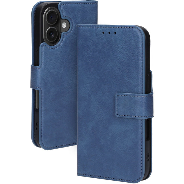 Mobiparts Classic Wallet Case Apple iPhone 16 Blauw (MagSafe)