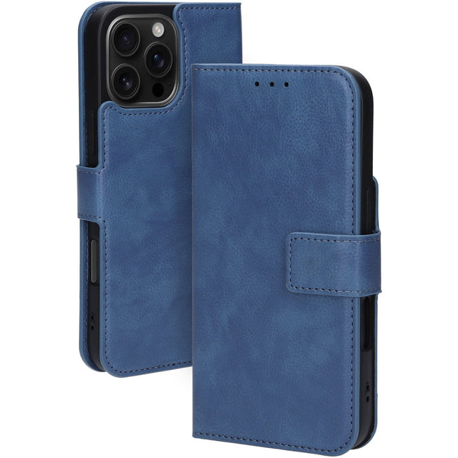 Mobiparts Classic Wallet Case Apple iPhone 16 Pro Max Blauw (MagSafe)