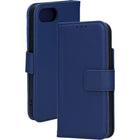 Mobiparts Wallet Case Apple iPhone 16e Blauw Leer (MagSafe)